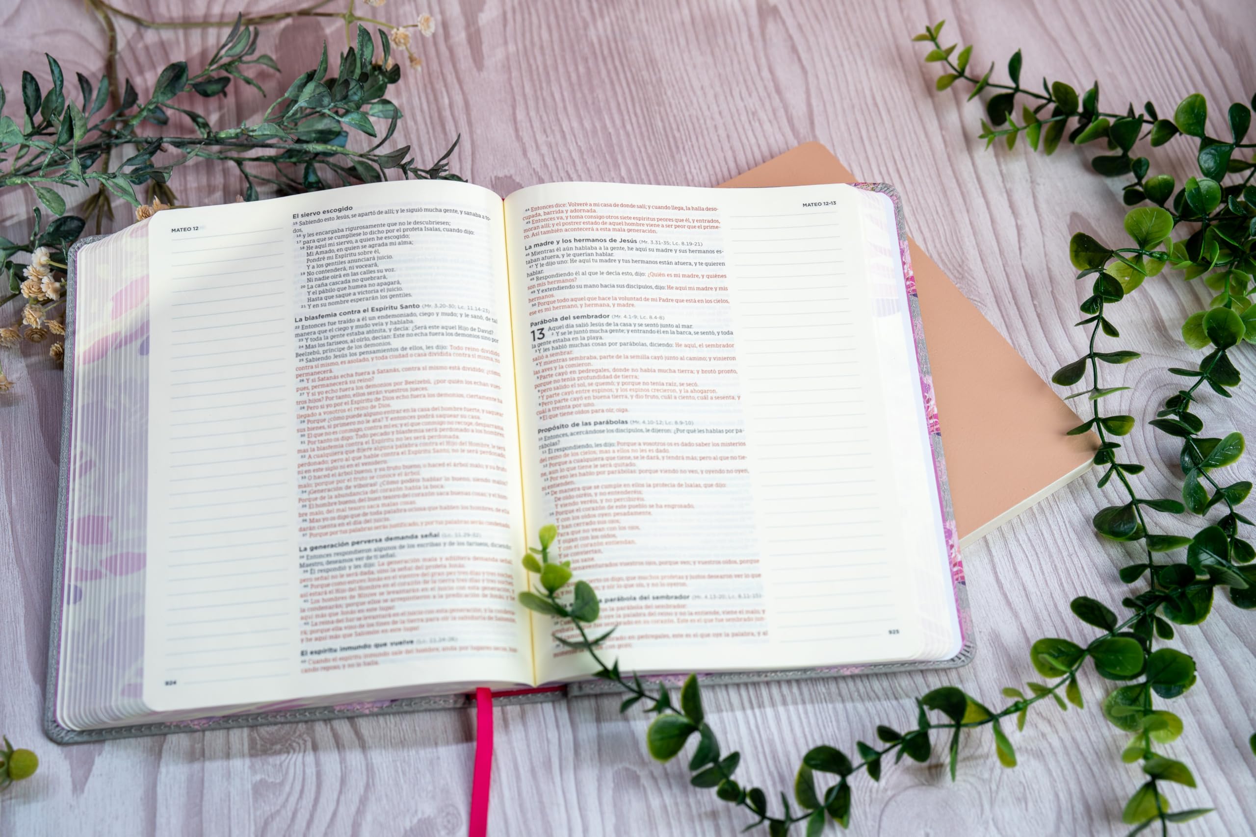 Biblia Reina Valera 1960 de apuntes gris y floreado , tela impresa | RVR 1960